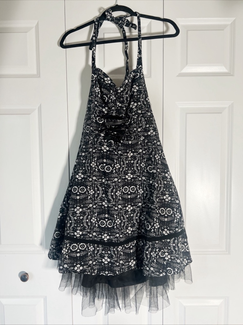 Hot Topic Book Of Life Day Of The Dead Halter Dress With Tulle Trim View 4